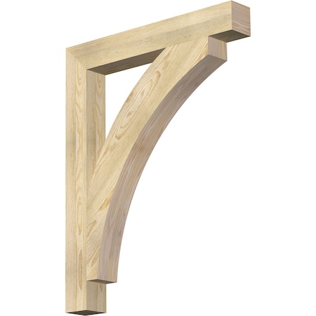 Ekena Millwork Thorton Block Rough Sawn Bracket, Douglas Fir, 4"W x 30"D x 38"H BKT04X30X38THR05RDF